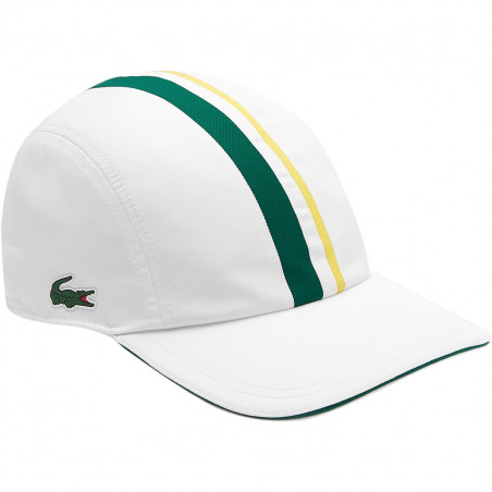 Casquette LACOSTE SPORT Blanc Vert Jaune AH 2021