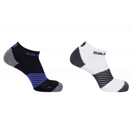 Chaussettes Courtes SALOMON Homme SPEED 2pack Bleu / Blanc  AH 2019
