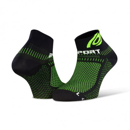 Chaussettes Running BV SPORT Ligth 3D Courte Noir / Vert PE 2020