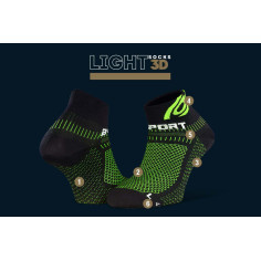 Chaussettes Running BV SPORT Ligth 3D Courte Noir / Vert... 2