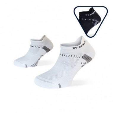 Chaussettes Running BV SPORT LigthOne Ultra courte x2 Blanche / Noire PE 2019