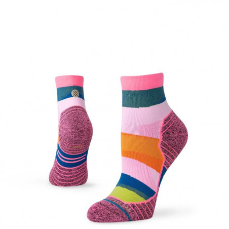 Chaussettes STANCE Femme RUN MIX It Up QTR Rose / Multicolore PE 2020