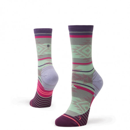 Chaussettes STANCE Femme Run Womens MOTIVATION Crew Violet / Noir AH 2019