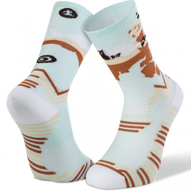 Chaussettes Running BV SPORT TRAIL ULTRA COLLECTOR DBDB Bleu / Marron 2021