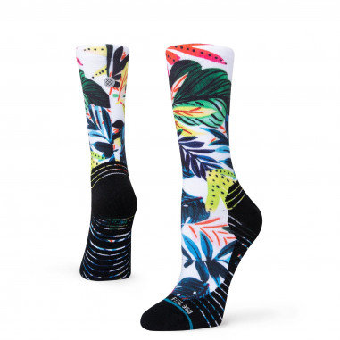 Chaussettes STANCE Femme ISLAND INTERVAL CREW Blanc / Bleu AH 2021