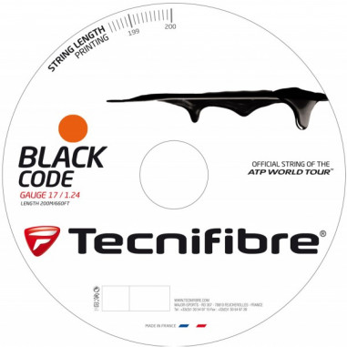 Bobine TECNIFIBRE Black Code Orange Fluo 1.24mm (200m)