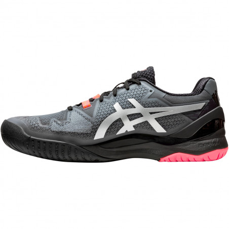 Chaussures ASICS Homme Gel-Resolution 8 L.E. Noir / Rouge Sunsrise AH 2020