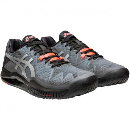 Chaussures ASICS Homme Gel-Resolution 8 L.E. Noir / Rouge Sunrise AH 2020