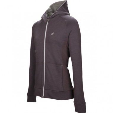 Veste à capuche BABOLAT Femme Core Hoodie Gris / Saumon PE 2017