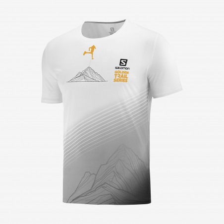 T-Shirt Running SALOMON Homme SENSE TEE Blanc / Or PE 2021