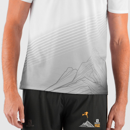 T-Shirt Running SALOMON Homme SENSE TEE Blanc / Or PE 2021