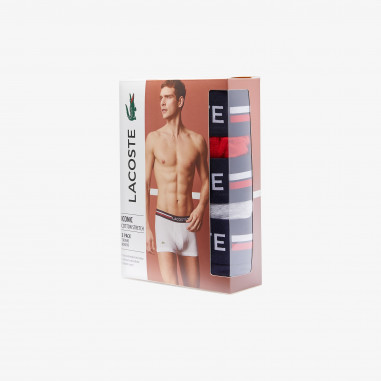 Caleçon LACOSTE Homme ICONIC 3 Pack Bleu / Gris...
