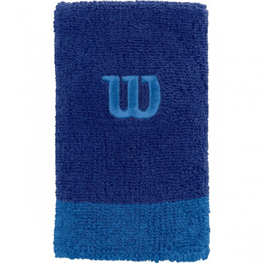 Poignets Eponge WILSON Extra Wide Bleu Ciel / Bleu x 2 PE 2018