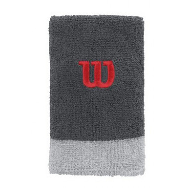 Poignets Eponge WILSON W Wristband DK Grey/Pearl/Gray x 2 PE 2018