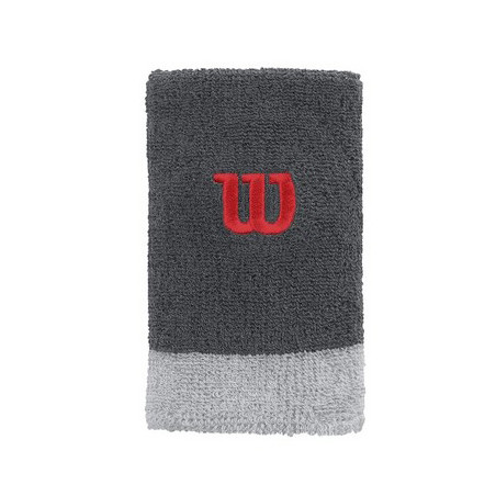 Poignets Eponge WILSON W Wristband DK Grey/Pearl/Gray x 2 PE 2018
