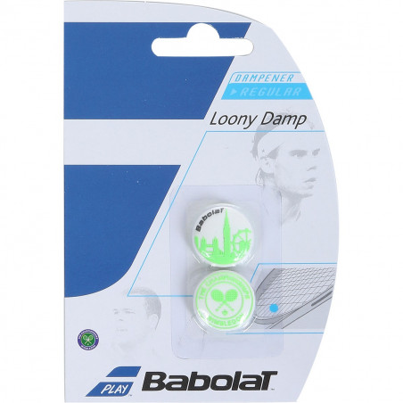 Antivibrateur BABOLAT Loony Damp x2 WIMBLEDON Blanc / Vert