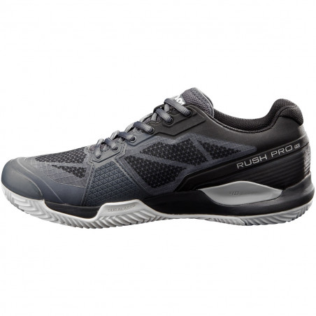 Chaussures WILSON Homme RUSH PRO 3.5 Terre Battue Gris / Noir PE 2021