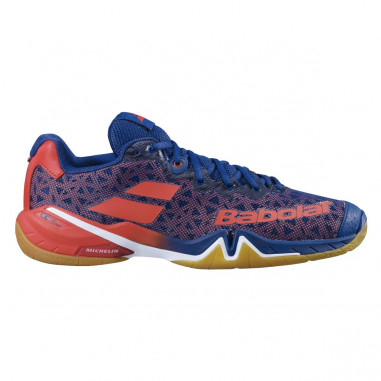 Chaussures BABOLAT Homme Indoor Shadow Tour Estate Blue / Ornage PE 2020