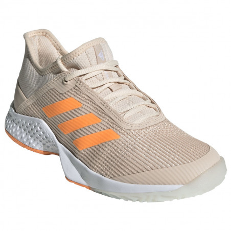 Chaussures ADIDAS Femme Adizero Club Toutes Surfaces Beige / Orange AH 2019