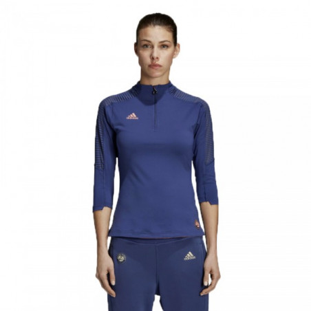 T-Shirt Manches 3/4 ADIDAS Femme Roland Garros 3/4 Bleu PE 2018