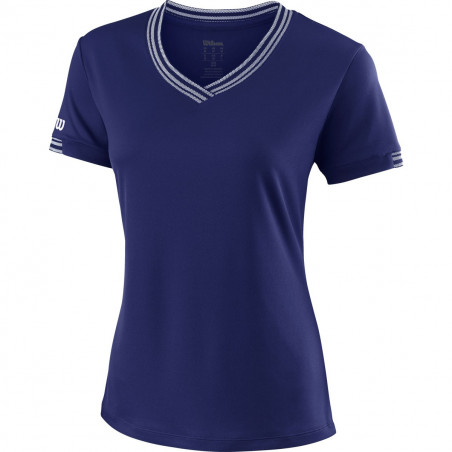 T-Shirt WILSON Femme W TEAM V-NECK Bleu 2019