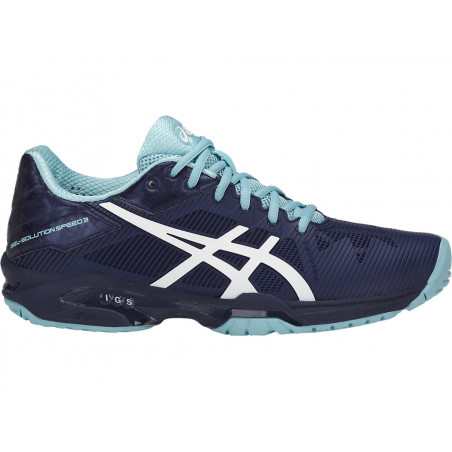 Chaussures ASICS Femme Gel-Solution Speed 3 Indigo / Blanc / Bleu  PE 2018