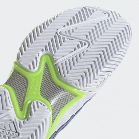 Chaussures ADIDAS Homme BARRICADE Toutes Surfaces Blanc / Vert / Bleu AH 2021