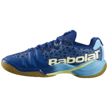 Chaussures BABOLAT Femme Indoor Shadow Tour Bleu / Turquoise / Jaune PE 2020