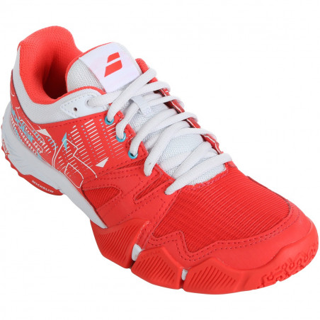Chaussures Padel BABOLAT Femme Pulsa Hibiscus / Blanc PE 2020