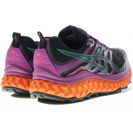 Chaussures Running ASICS Femme TRABUCO MAX Noir / Violet / Orange PE 2021