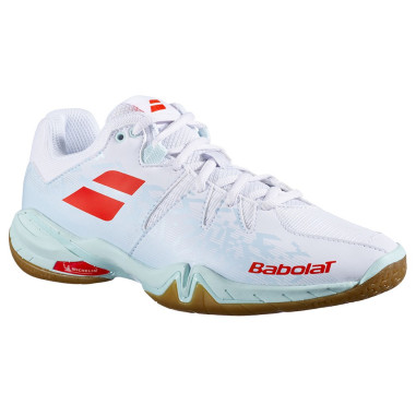 Chaussures BABOLAT Femme SHADOW SPIRIT Indoor Blanc / Bleu AH 2021