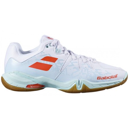 Chaussures BABOLAT Femme SHADOW SPIRIT Indoor Blanc / Bleu AH 2021