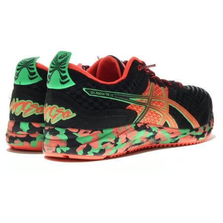 Chaussures Running ASICS Homme NOOSA TRI 12 Noir / Rouge / Vert PE 2020