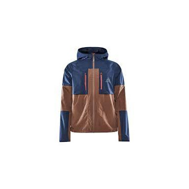 Veste à capuche Running CRAFT Homme PRO TRAIL HYDRO JACKET Marron / Bleu AH 2022