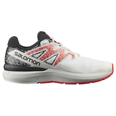 Chaussures Running SALOMON Homme SONIC 5 CONFIDENCE Blanc / Rouge PE 2022
