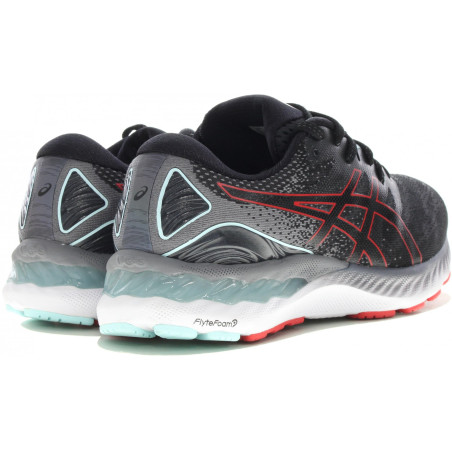 Chaussures Running ASICS Homme GEL-NIMBUS 23 Noir / Rouge AH2021