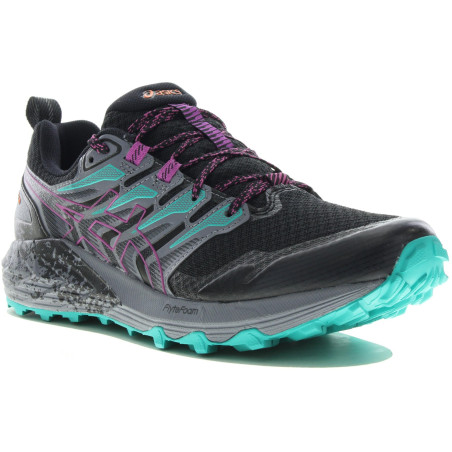 Chaussures Running ASICS Femme GEL-TRABUCO TERRA Noir / Gris / Vert PE 2021