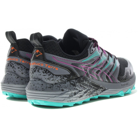 Chaussures Running ASICS Femme GEL-TRABUCO TERRA Noir / Gris / Vert PE 2021