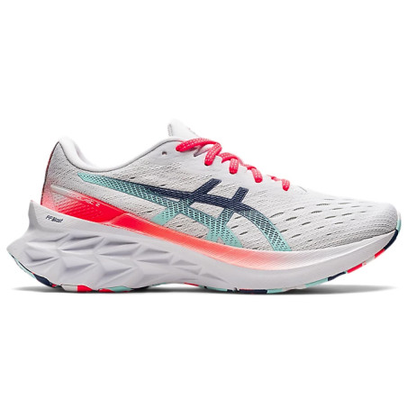 Chaussures Running ASICS Femme NOVABLAST Blanc / Fushia / Bleu AH 2021