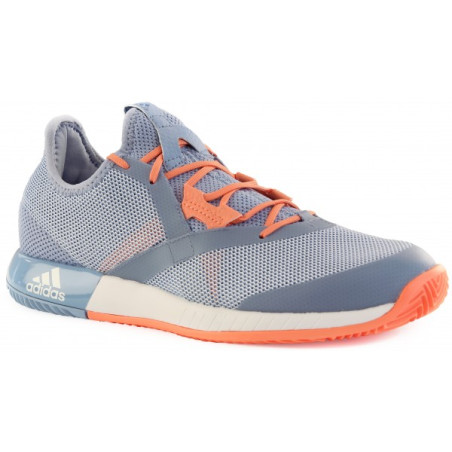 Chaussures ADIDAS Femme adizero Defiant Bounce Terre Battue Bleu/Corail PE 2018