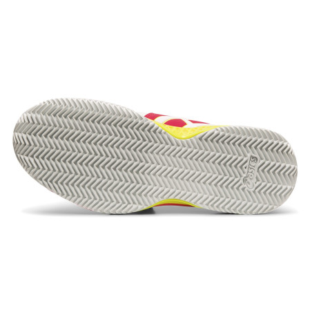 Chaussures ASICS Femme Gel-Resolution 7 Clay Blanc / Rose / Jaune AH 2019