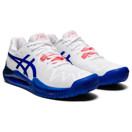 Chaussures ASICS Femme GEL-RESOLUTION 8 Blanc / Bleu AH 2021