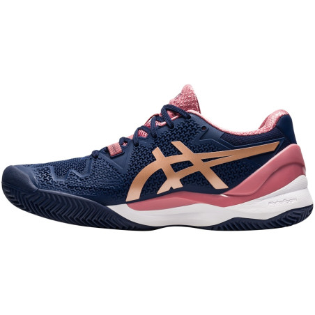 Chaussures ASICS Femme GEL-RESOLUTION 8 CLAY Violet/ Rose / Blanc AH 2021