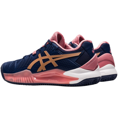 Chaussures ASICS Femme GEL-RESOLUTION 8 CLAY Violet/ Rose / Blanc AH 2021