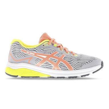 Chaussures Running ASICS Junior GT1000 8  FILLE Gris / Orange AH 2019