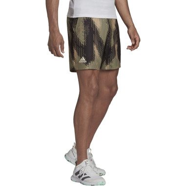 Short ADIDAS Homme PRINTED Short Kaki / Noir AH...