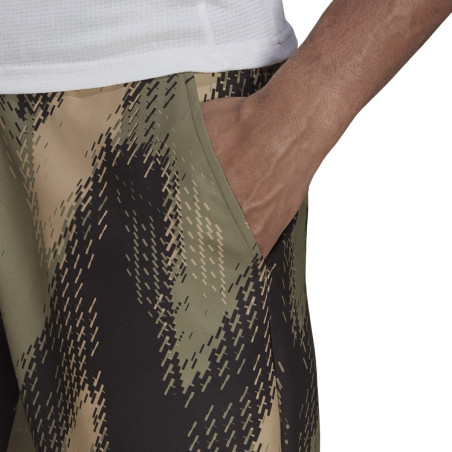 Short ADIDAS Homme PRINTED Short Kaki / Noir AH 2021