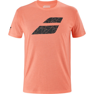 T-Shirt BABOLAT Homme EXERCICE BIG FLAG Tee Corail / Noir 2021