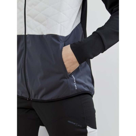 Veste à capuche Running CRAFT Femme ADV Warm Jacket Noir / Ecru 2021