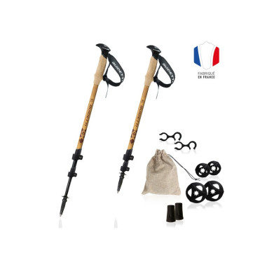 Bâtons de marche GUIDETTI TERRE DE TREK Marron tAILLE 62-135 cm 2022